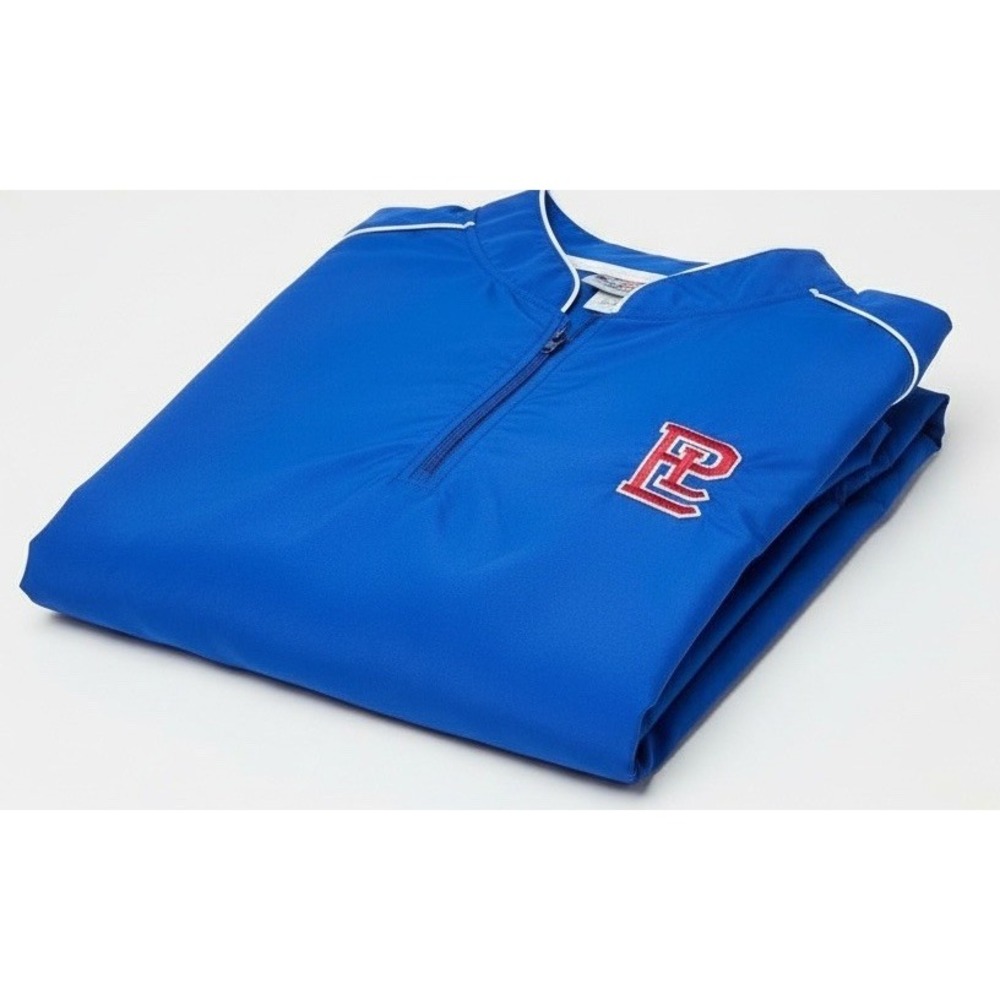 Philadelphia 76ers Shirt Nylon 3/4 Zip With Vintage Stacked Logo Size 2XL RARE